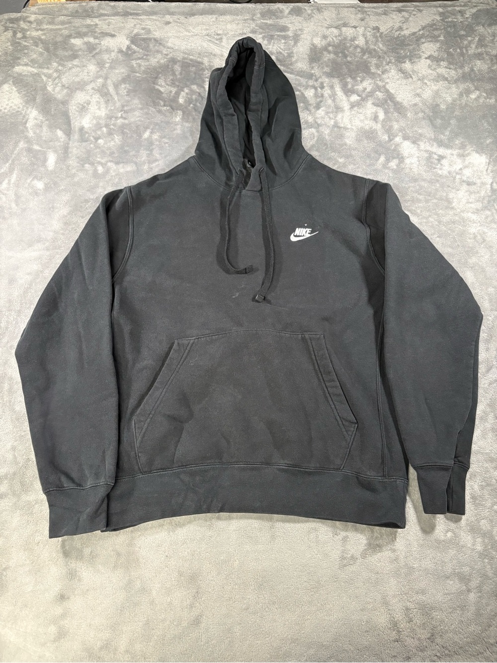 Nike Black Hoodie with White Swoosh Logo